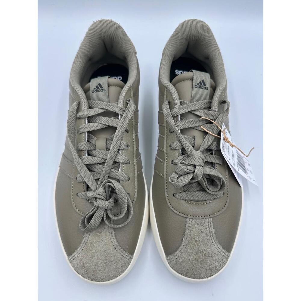 NWT Adidas VL Court 3.0 IH4800 Sneakers Mens 9 Olive Clay LowTop Rubber Sole - Picture 3 of 9